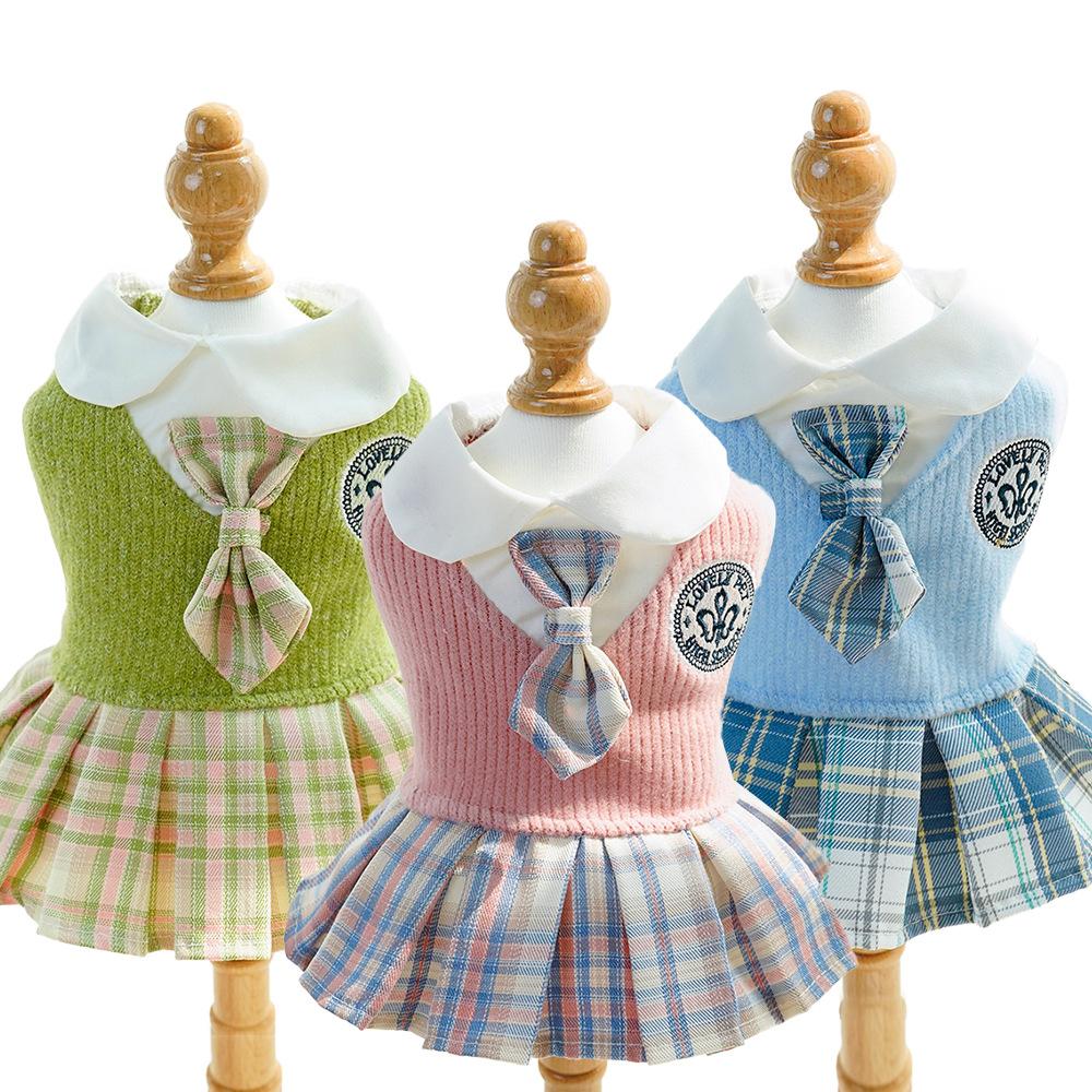 Pet autumn and winter wool jk plaid dress medium and small dog teddy dog cat clothing supplies XS (bust 30CM recommended weight 2-1.5kg)
Pet autumn and winter wool jk plaid dress medium and small dog teddy dog cat clothing supplies XS (bust 30CM recommended weight 2-1.5kg)