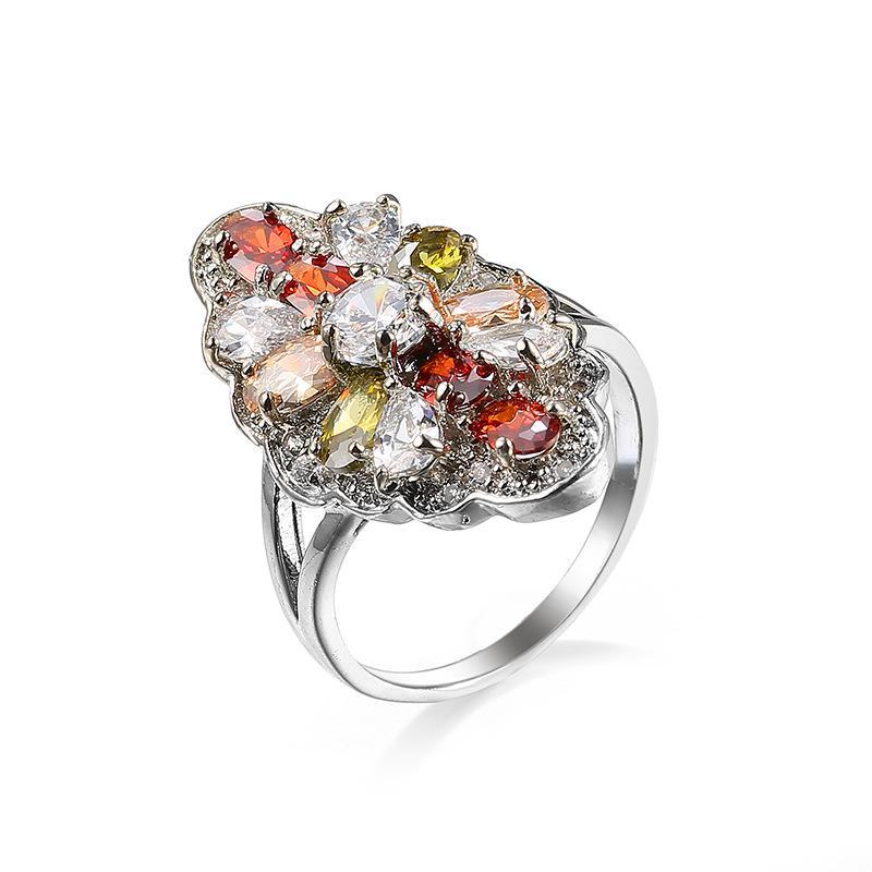 SODROV персонализированные красочные цветы свадебное обручальное ювелирное подарочное кольцо 6