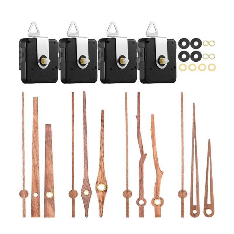 4 Packs Clock Mechanism with 4 Types of Wood Clock Hands Super Quiet Clock Movement Battery Operated Clock Parts Kits
4 Packs Clock Mechanism with 4 Types of Wood Clock Hands Super Quiet Clock Movement Battery Operated Clock Parts Kits