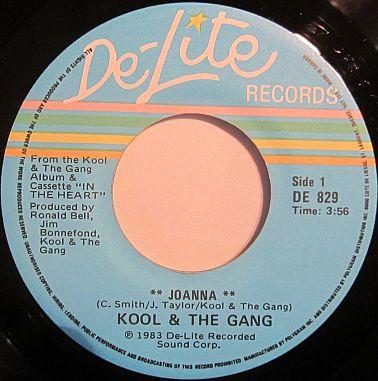 7inch Record KOOL & THE GANG - Joanna DE829 De-Lite Records 1983 Canada Soul/Funk Used
7inch Record KOOL & THE GANG - Joanna DE829 De-Lite Records 1983 Canada Soul/Funk Used