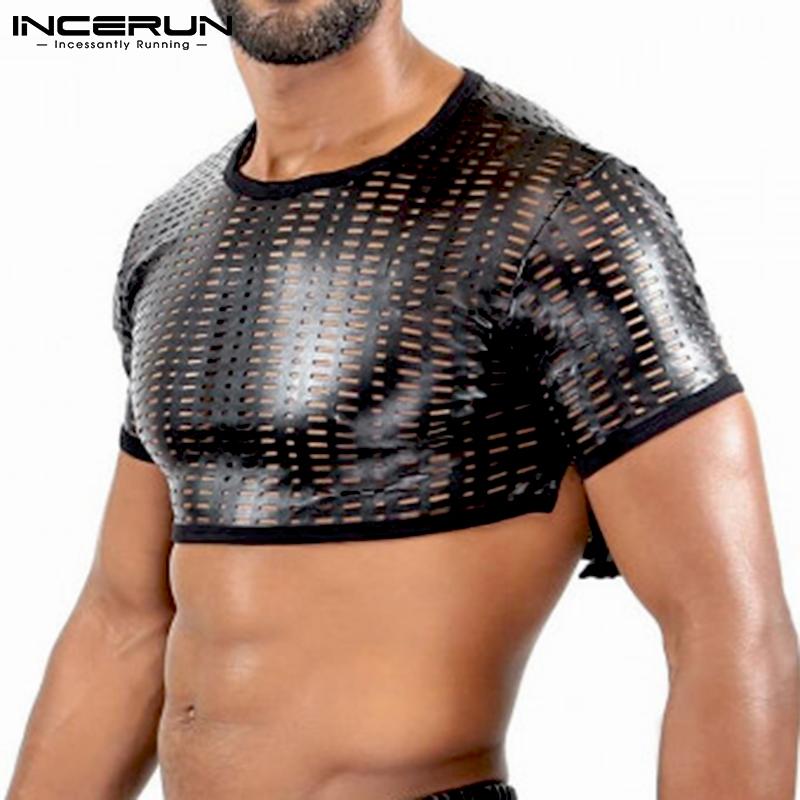 INCERUN Мужские летние короткие топы с короткими рукавами круглая шея Slim Fit Black Clubwear
INCERUN Мужские летние короткие топы с короткими рукавами круглая шея Slim Fit Black Clubwear