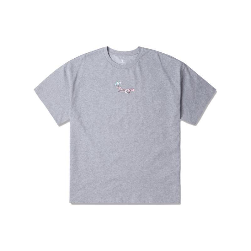 Converse Seal Pattern Letter Print Round Neck Short Sleeve T-Shirt Women Tops Gray 10025879-A03 
Converse Seal Pattern Letter Print Round Neck Short Sleeve T-Shirt Women Tops Gray 10025879-A03