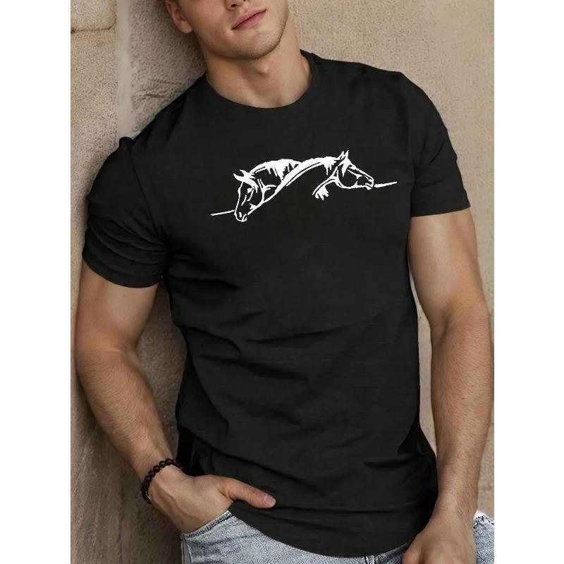 European sizes Men S Summer Short Sleeve T-Shirt Featuring a Horse Design 4XL
European sizes Men S Summer Short Sleeve T-Shirt Featuring a Horse Design 4XL