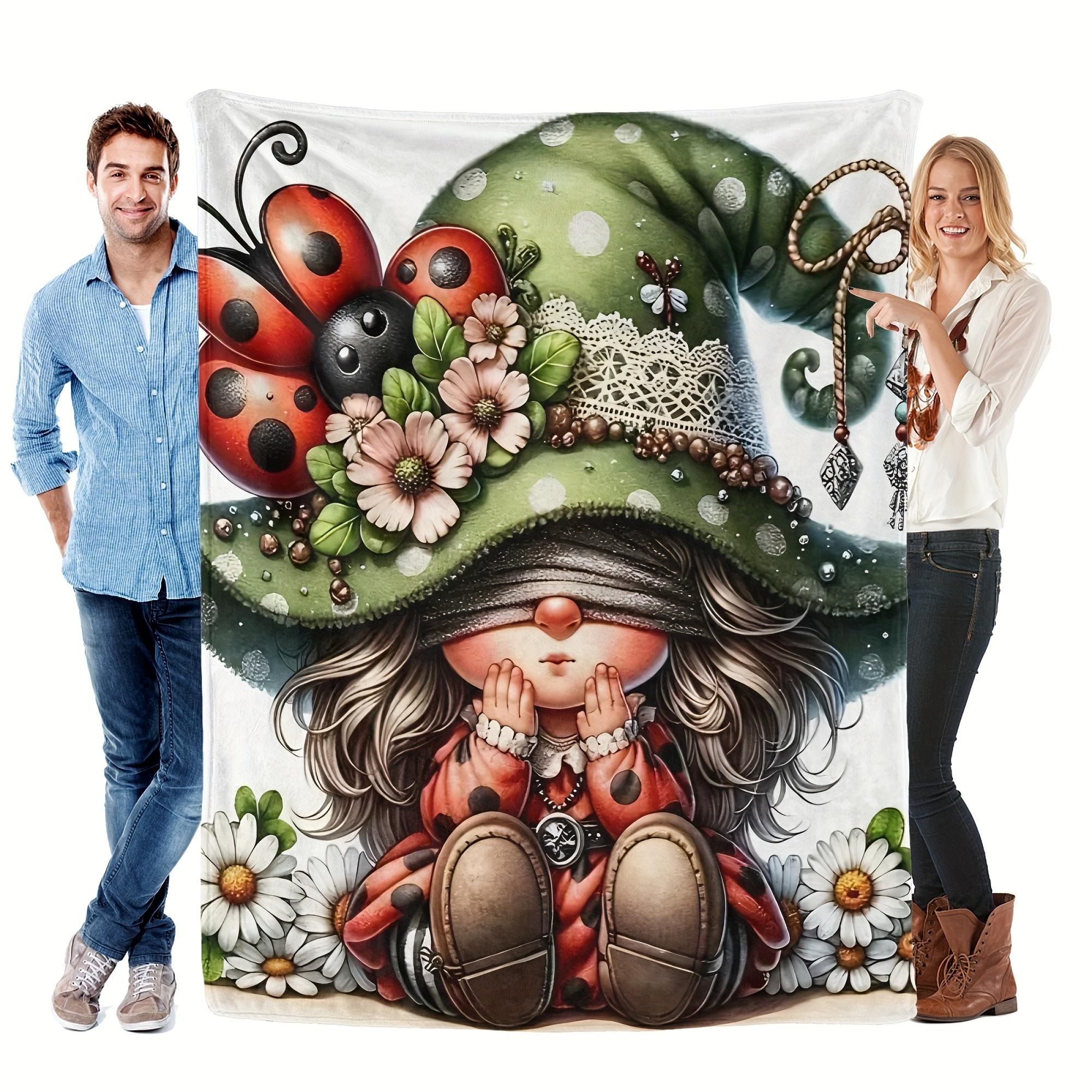 Cute Gnome with Ladybug and Flowers Soft Blanket - Perfect for Cozy Nights, Ideal Gift for Kids and Home Decor Enthusiasts 75x100cm
Cute Gnome with Ladybug and Flowers Soft Blanket - Perfect for Cozy Nights, Ideal Gift for Kids and Home Decor Enthusiasts 75x100cm