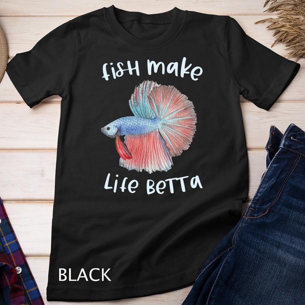 Fish Make Life Betta Gifts Betta Fish Mom Aquarium Keeper Unisex T-shirt L
Fish Make Life Betta Gifts Betta Fish Mom Aquarium Keeper Unisex T-shirt L
