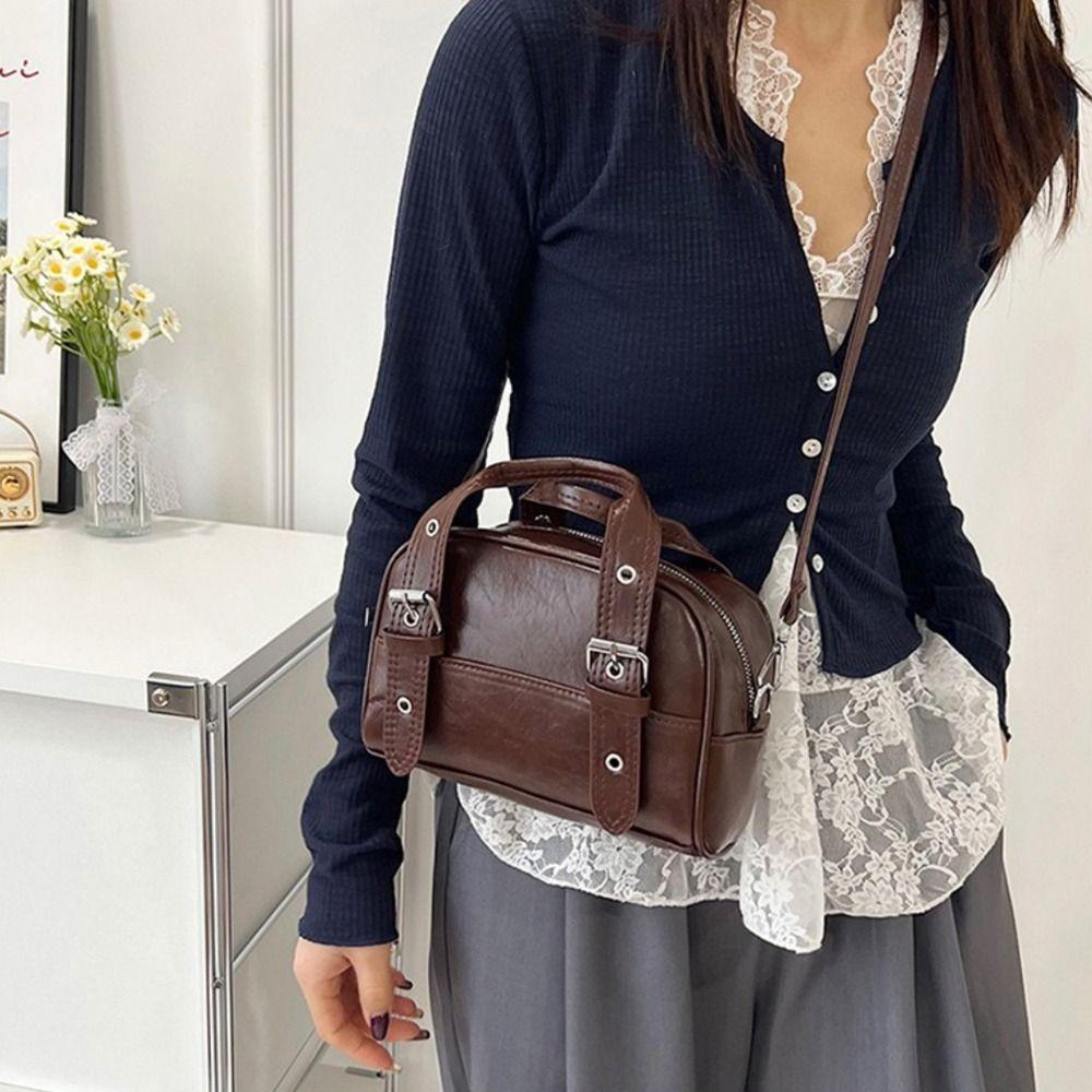 Vintage Boston Crossbody Bags Mini Women’s Handbag New Buckle Shoulder Bag Spicy Girls коричневий
Vintage Boston Crossbody Bags Mini Women’s Handbag New Buckle Shoulder Bag Spicy Girls коричневий