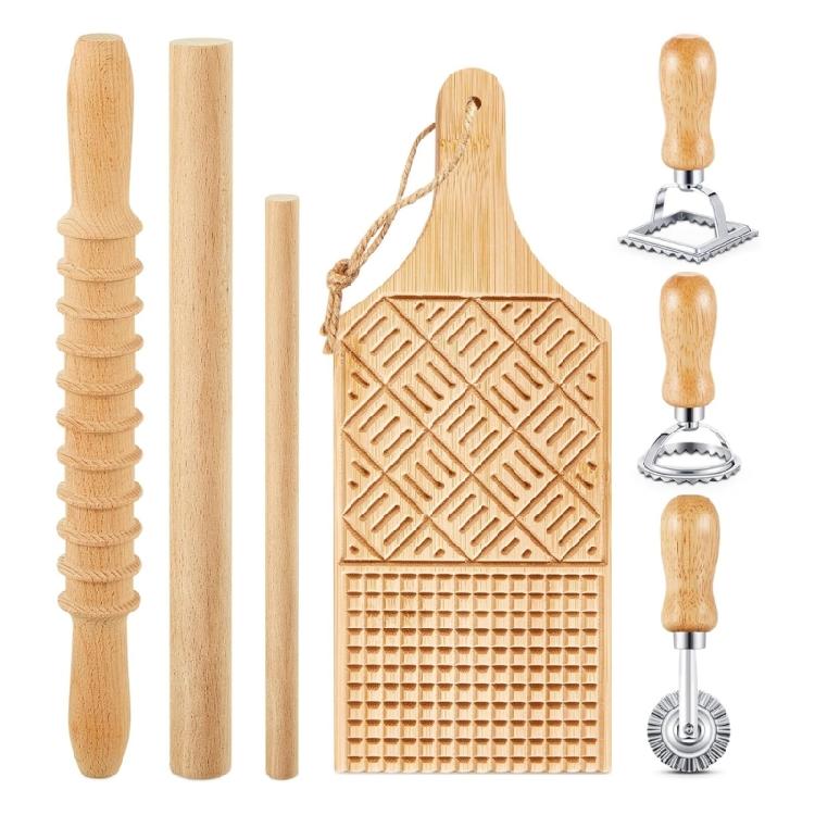Pastas Making Set for Gnocchi and Ravioli Includes Wood Board and Rolling Pin Gnocchi Pastas Maker Suitable for Easy Use 1
Pastas Making Set for Gnocchi and Ravioli Includes Wood Board and Rolling Pin Gnocchi Pastas Maker Suitable for Easy Use 1