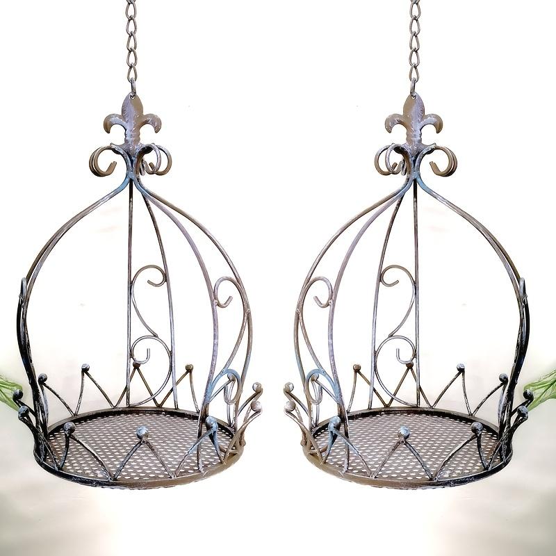 Винтажные железные подвесные корзины, дизайн «Корона» для декора сада и патио в помещении/на улице.
Винтажные железные подвесные корзины, дизайн «Корона» для декора сада и патио в помещении/на улице.