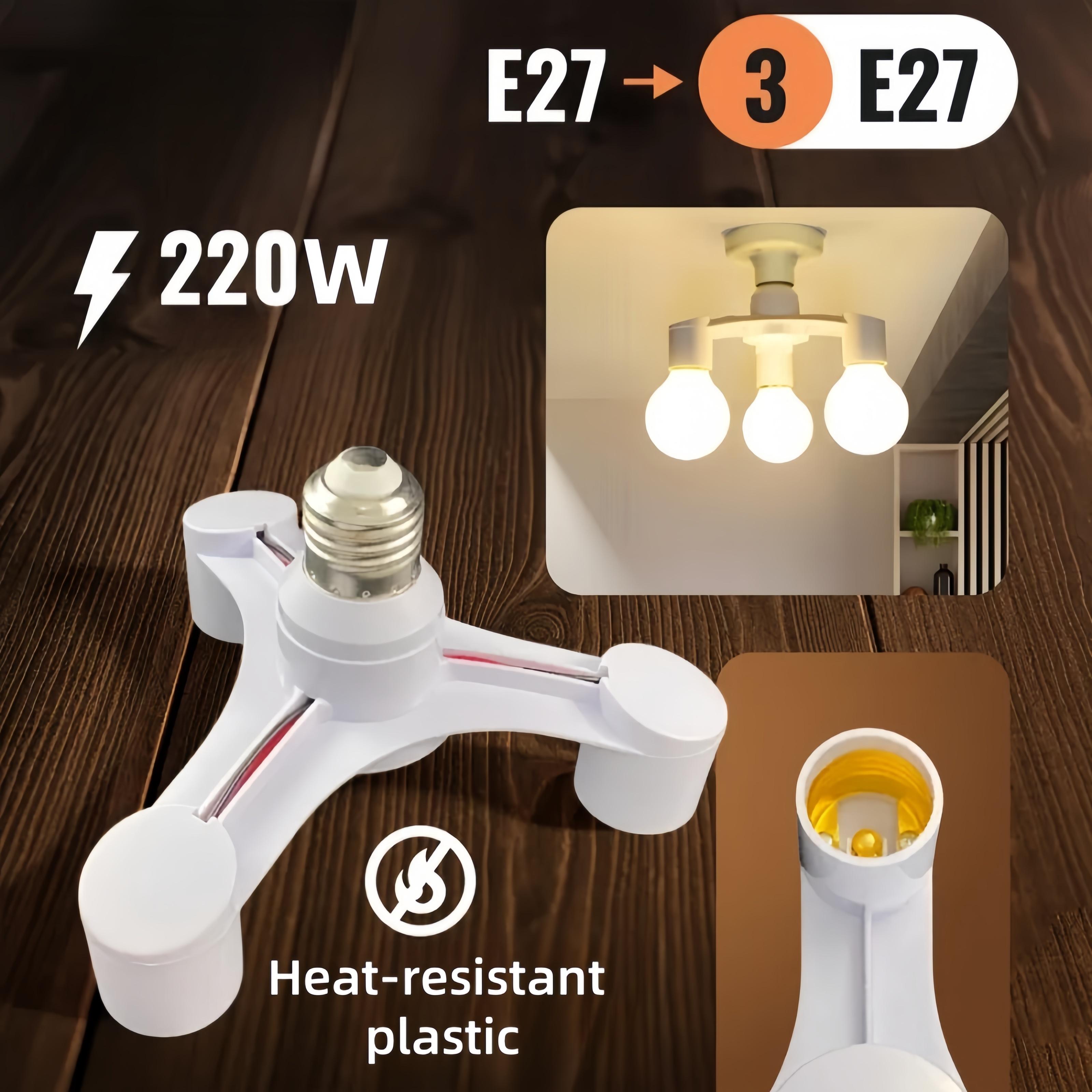 E27 Socket Splitter Light Bulb Adapter Holder Converter for 3 Heads Lamp Base 3-head
E27 Socket Splitter Light Bulb Adapter Holder Converter for 3 Heads Lamp Base 3-head