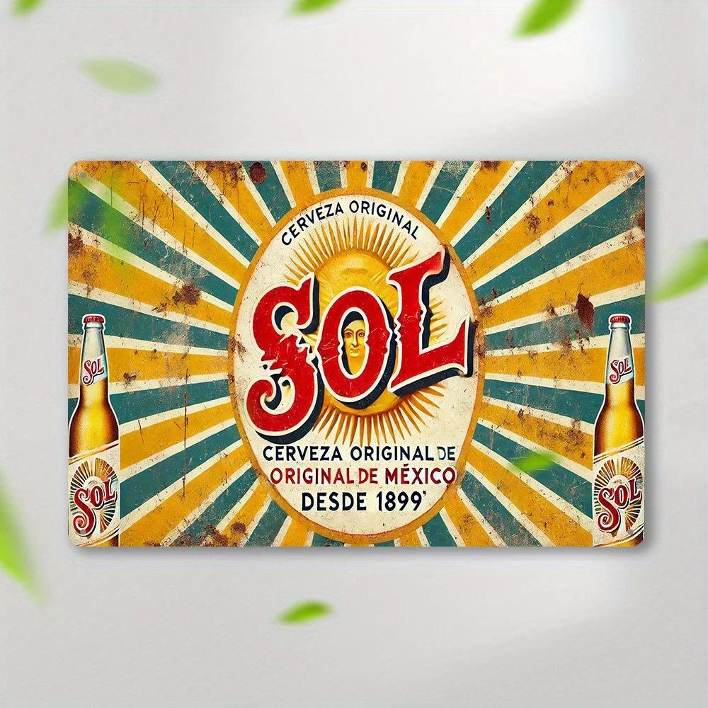 Vintage Sol Beer Metal Wall Sign Mexican Brewery Retro Iron Decor with Vibrant Sunburst Colors OutdoorIndoor Farmhouse P 20x30cm
Vintage Sol Beer Metal Wall Sign Mexican Brewery Retro Iron Decor with Vibrant Sunburst Colors OutdoorIndoor Farmhouse P 20x30cm