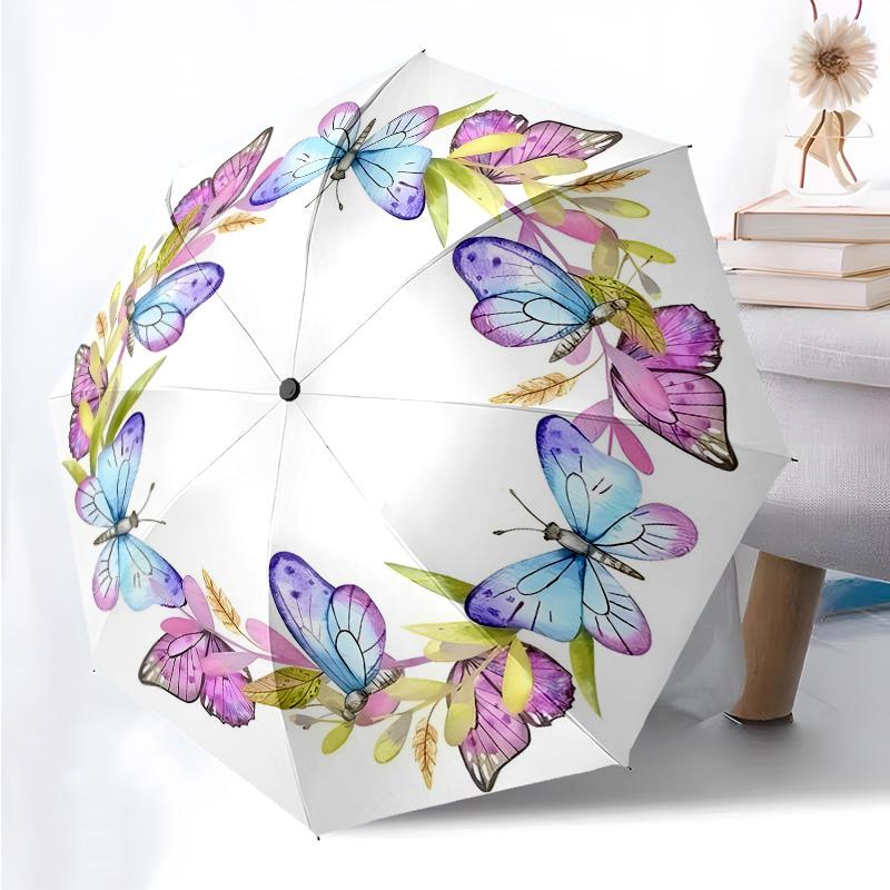 Golden Butterfly Pattern Folding Umbrella Fashion Auto-Open 8 Iron Ribs Plastic Handle Foldable Sunshade Perfect Christmas Gifts
Golden Butterfly Pattern Folding Umbrella Fashion Auto-Open 8 Iron Ribs Plastic Handle Foldable Sunshade Perfect Christmas Gifts