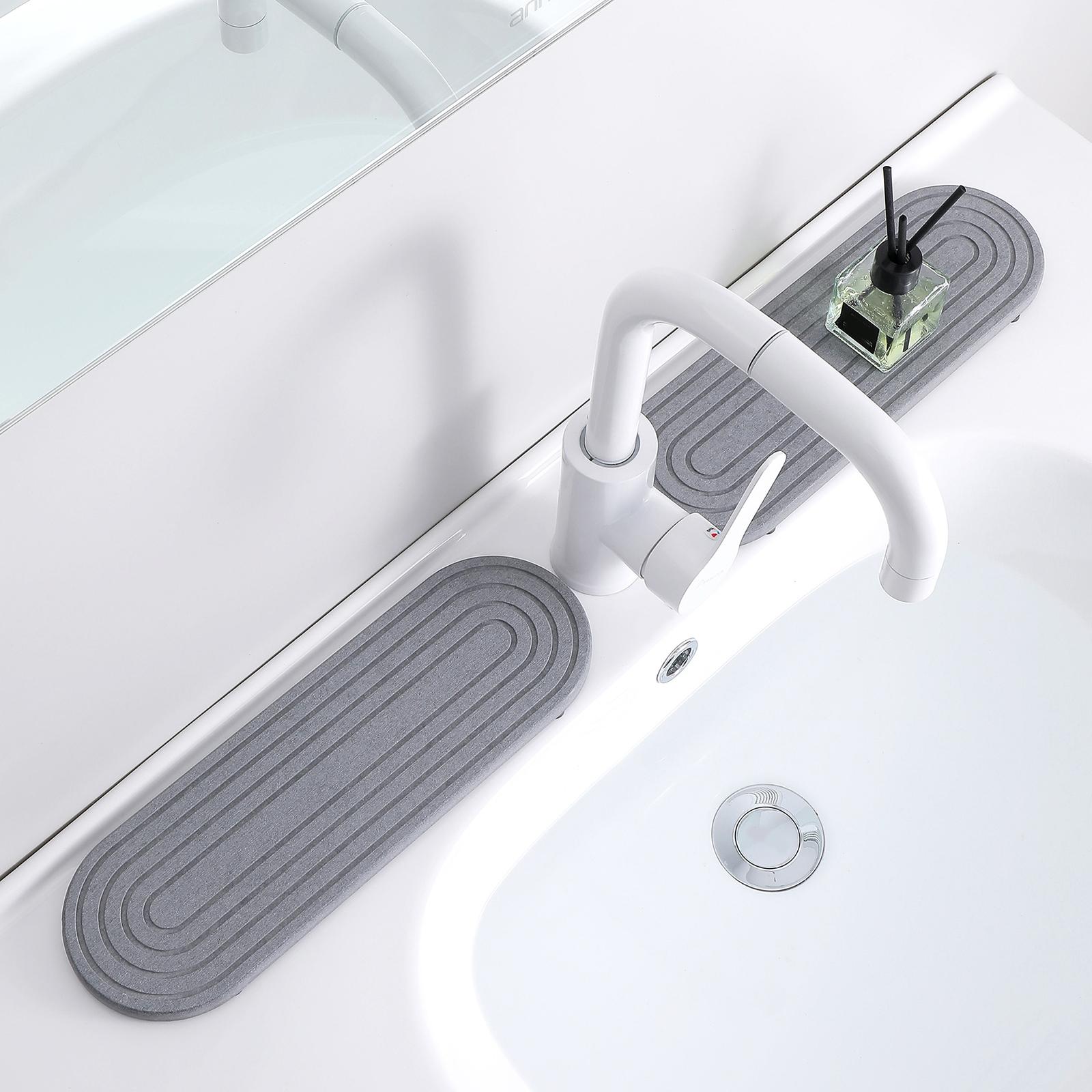 2 Piece Diatomaceous Stone Sink Tray Set Efficient Water Absorption and Quick Drying Pad for Kitchen and Bathroom білий
2 Piece Diatomaceous Stone Sink Tray Set Efficient Water Absorption and Quick Drying Pad for Kitchen and Bathroom білий