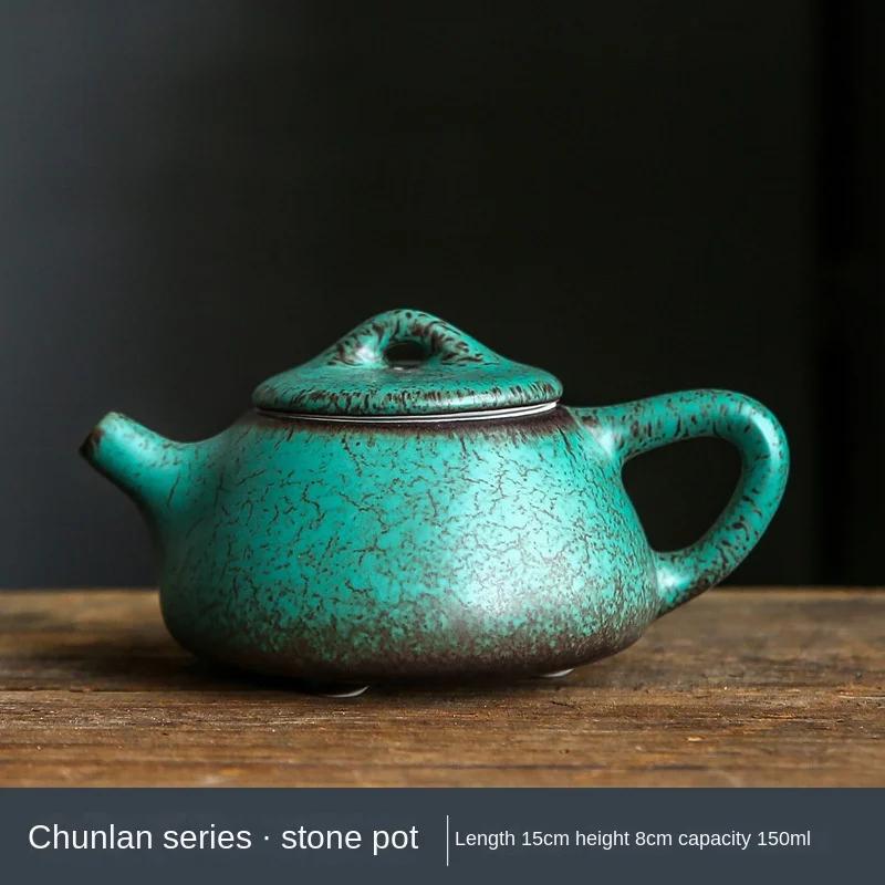 Japanese Style Kiln Baked Spearmint Teapot Ceramic Pot Simple Kung Fu Tea Set Ball Hole Filter Small Size Tea Maker Tea Kettle
Japanese Style Kiln Baked Spearmint Teapot Ceramic Pot Simple Kung Fu Tea Set Ball Hole Filter Small Size Tea Maker Tea Kettle
