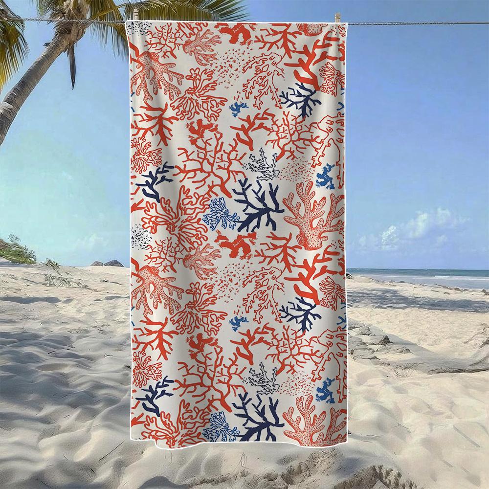 Colorful Leaf & Abstract Splash&Coral Pattern Beach Towel, Soft Durable Quick-Drying, Ideal For Summer Beach, Swimming & Camping W30*H60(CM)
Colorful Leaf & Abstract Splash&Coral Pattern Beach Towel, Soft Durable Quick-Drying, Ideal For Summer Beach, Swimming & Camping W30*H60(CM)