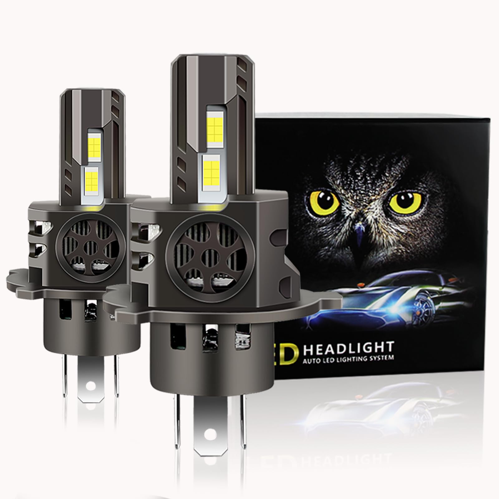 Aunvista H4 LED Headlight, Hi/Lo Light, Headlight Bulb, Explosive, 9-24V, Compatible with Vehicle Inspection, белый
Aunvista H4 LED Headlight, Hi/Lo Light, Headlight Bulb, Explosive, 9-24V, Compatible with Vehicle Inspection, белый