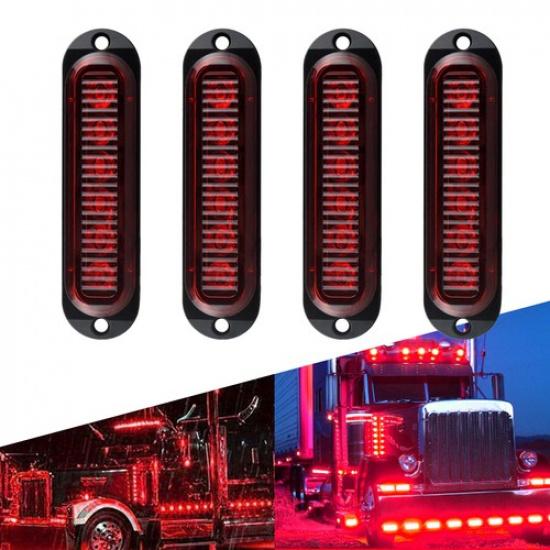 4x Red 6 LED Side Marker Clearance Lights Waterproof For Trailer Truck RV 12V EA
4x Red 6 LED Side Marker Clearance Lights Waterproof For Trailer Truck RV 12V EA