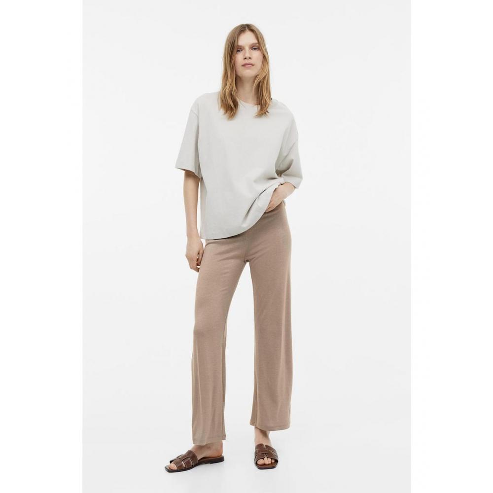 Укороченные трикотажные брюки H&M Бежевые 1171571002 
Укороченные трикотажные брюки H&M Бежевые 1171571002