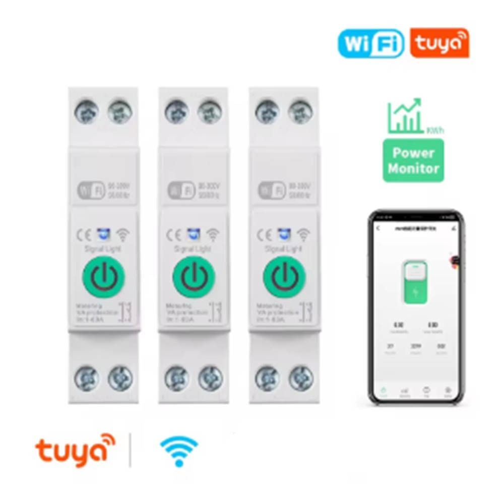 Remote Voice Control Tuya WiFi Smart Circuit Breaker Din Rail Switch Energy Management
Remote Voice Control Tuya WiFi Smart Circuit Breaker Din Rail Switch Energy Management