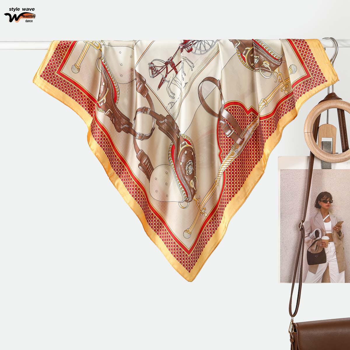 70CM French Retro Women s Carriage Print Imitation Silk Scarf 70*70 CM
70CM French Retro Women s Carriage Print Imitation Silk Scarf 70*70 CM