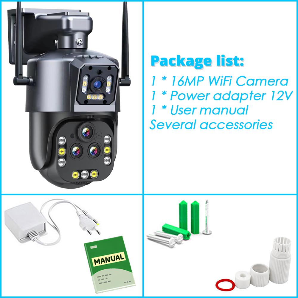 Ultra 16MP 8K WIFI PTZ IP Surveillance Security Four Lens Optical 20X Zoom Auto Tracking Video CCTV Camera IPC360 UK Plug білий
Ultra 16MP 8K WIFI PTZ IP Surveillance Security Four Lens Optical 20X Zoom Auto Tracking Video CCTV Camera IPC360 UK Plug білий