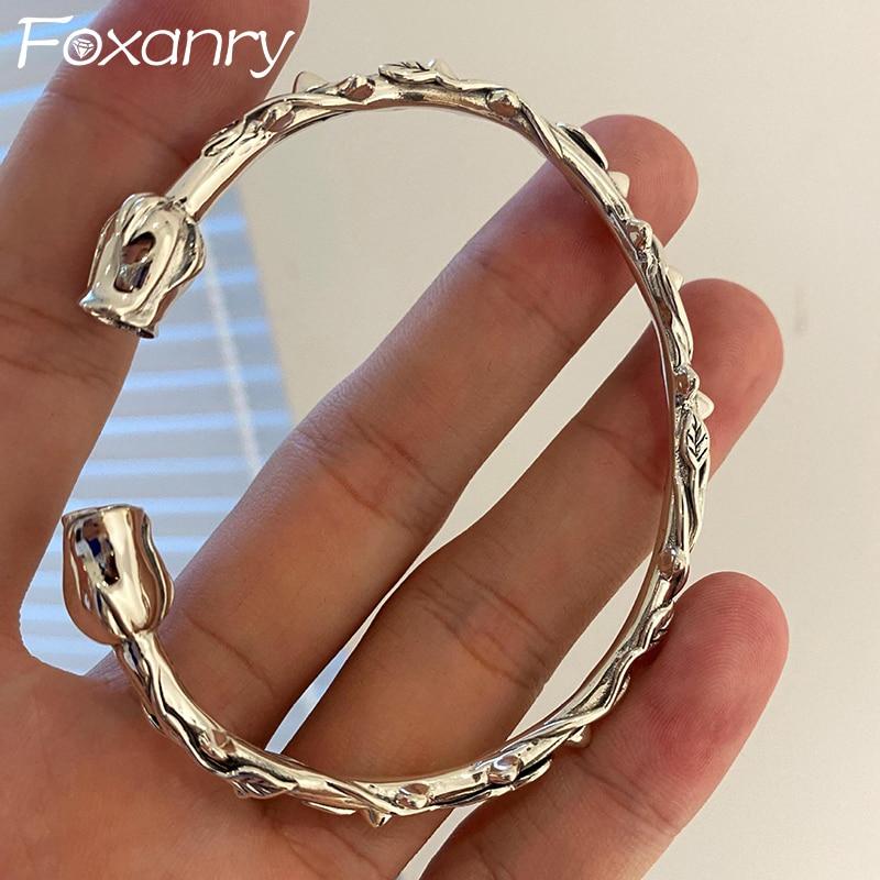 FOXANRY Винтаж Панк Стерлингового Серебра 925 пробы Роза Браслет Для Женщин Пар Весна Новые Модные Элегантные Свадебная Вечеринка Ювелирные Изделия Подарки
FOXANRY Винтаж Панк Стерлингового Серебра 925 пробы Роза Браслет Для Женщин Пар Весна Новые Модные Элегантные Свадебная Вечеринка Ювелирные Изделия Подарки