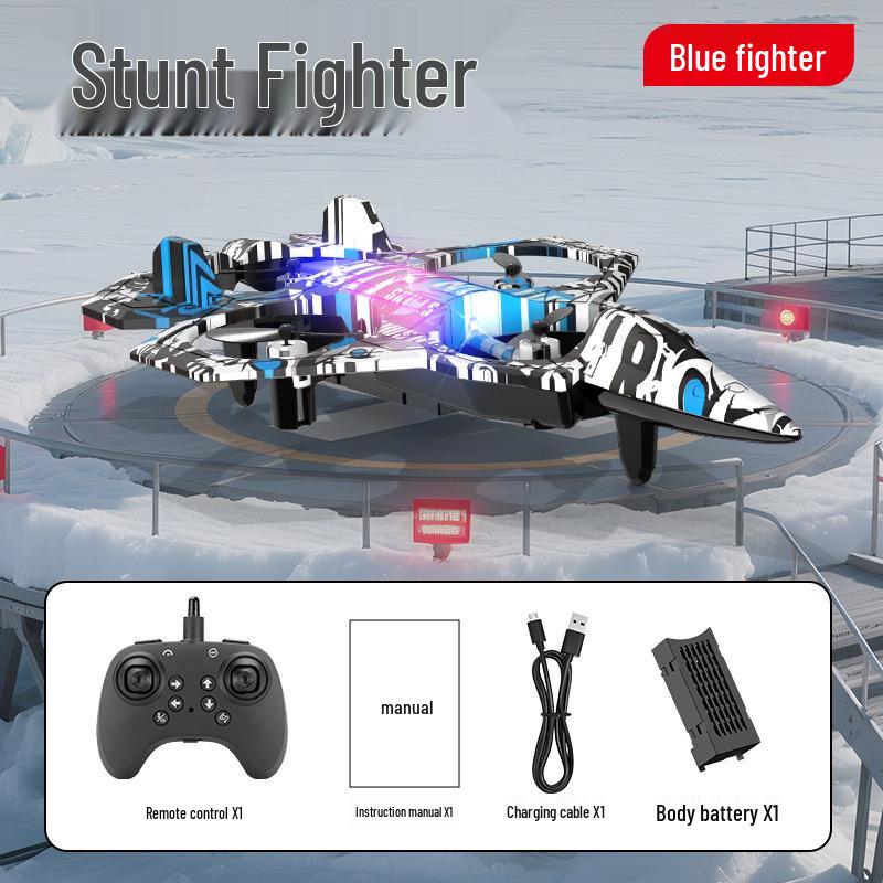 Remote Control Stunt Quadcopter Drone Fighter Aircraft Toy for Kids Single Battery Remote
Remote Control Stunt Quadcopter Drone Fighter Aircraft Toy for Kids Single Battery Remote