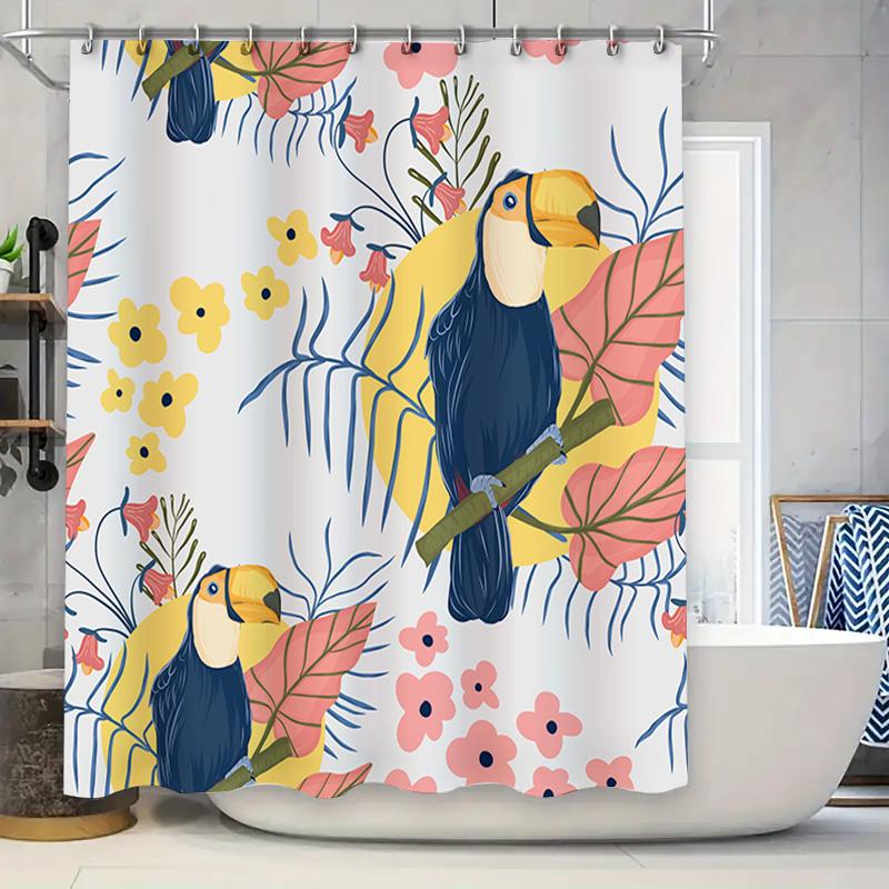 Bright Blue Macaw Bird Floral Shower Curtain For Bathroom Decoration Modern Bath Linen 3D Printed Customizable Size Available In W60H190(CM)-1 Pcs
Bright Blue Macaw Bird Floral Shower Curtain For Bathroom Decoration Modern Bath Linen 3D Printed Customizable Size Available In W60H190(CM)-1 Pcs