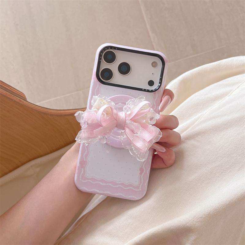 Korean Cute Polka Dot Magnetic Phone Case For iPhone 17 16 14 Pro 15 Pro Max Cover with Lace Bow Stand Lovely Cases For Magsafe For iPhone 17Pro
Korean Cute Polka Dot Magnetic Phone Case For iPhone 17 16 14 Pro 15 Pro Max Cover with Lace Bow Stand Lovely Cases For Magsafe For iPhone 17Pro