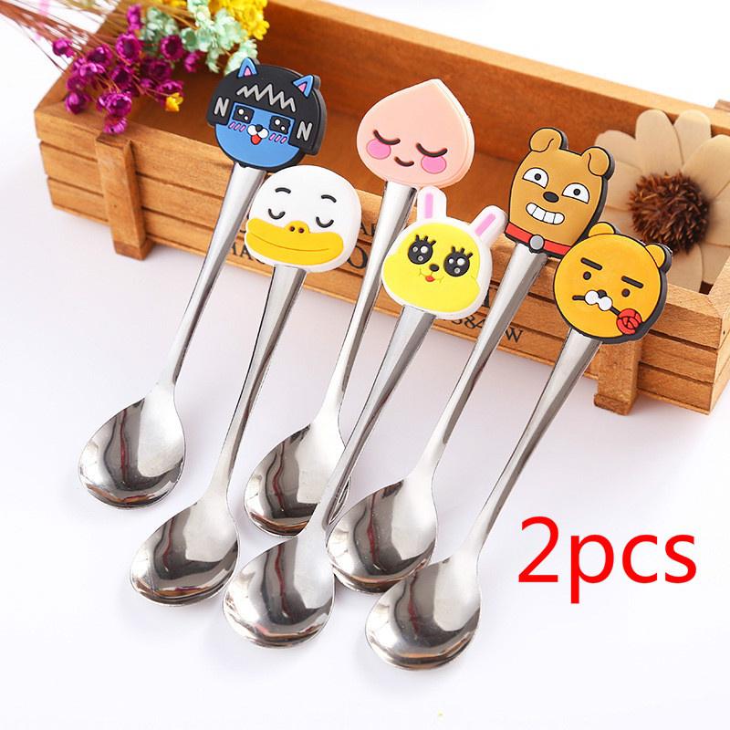 2Pcs Cartoon Lovely Stainless Steel Spoon Originality Children Silicone Spoon Coffee Spoon Spoon 2pcs
2Pcs Cartoon Lovely Stainless Steel Spoon Originality Children Silicone Spoon Coffee Spoon Spoon 2pcs
