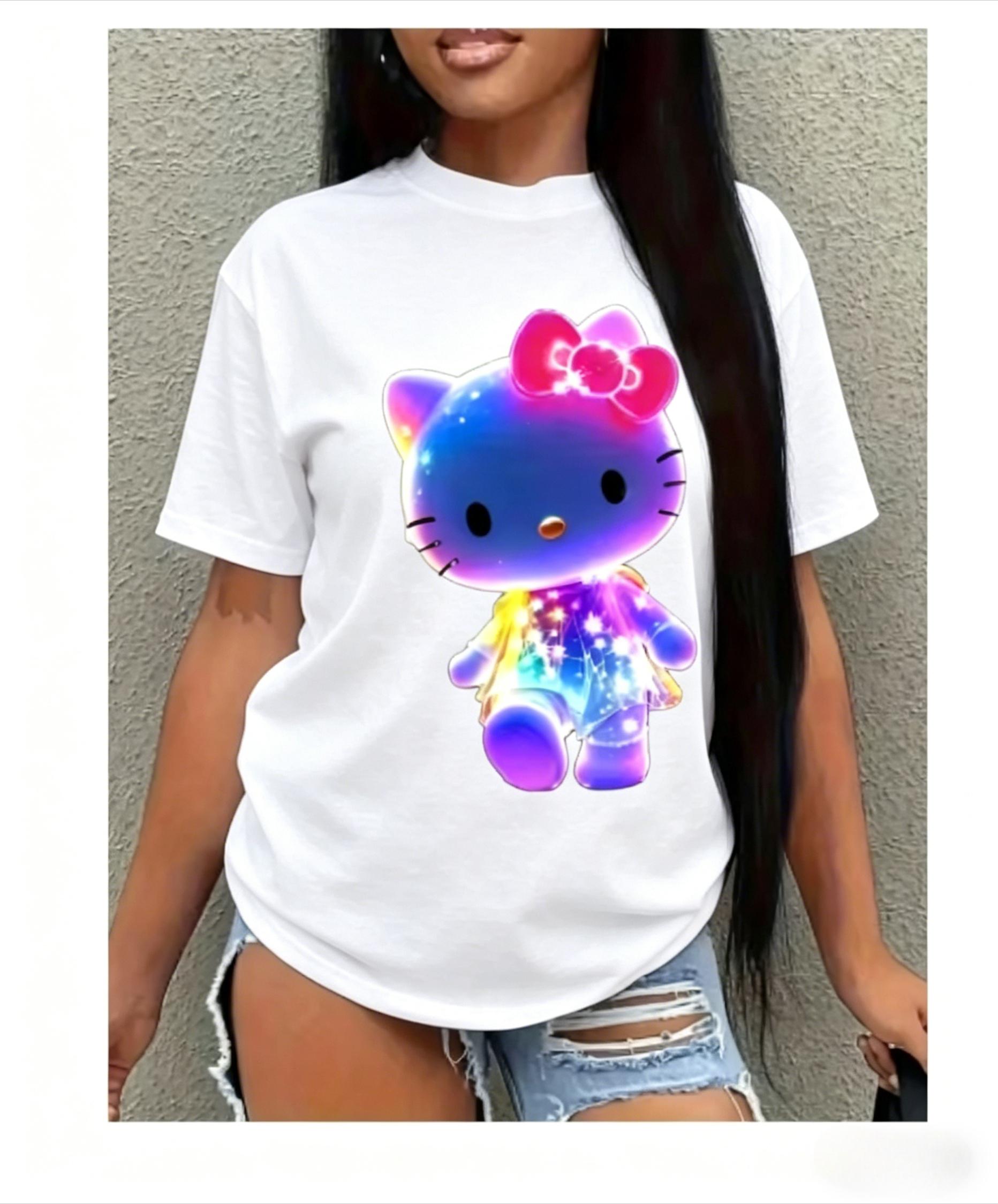 Sanrio Hello Kitty Неоновая Графическая Футболка для Подростков Летняя Повседневная Футболка с Коротким Рукавом Веселый Мультяшный Принт Топ с Круглым Вырезом S
Sanrio Hello Kitty Неоновая Графическая Футболка для Подростков Летняя Повседневная Футболка с Коротким Рукавом Веселый Мультяшный Принт Топ с Круглым Вырезом S