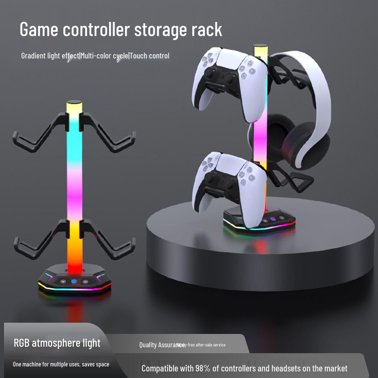 Подставка-дисплей 4-в-1 с RGB-подсветкой для контроллеров и наушников PS4/PS5/XBOX/Switch чёрный
Подставка-дисплей 4-в-1 с RGB-подсветкой для контроллеров и наушников PS4/PS5/XBOX/Switch чёрный