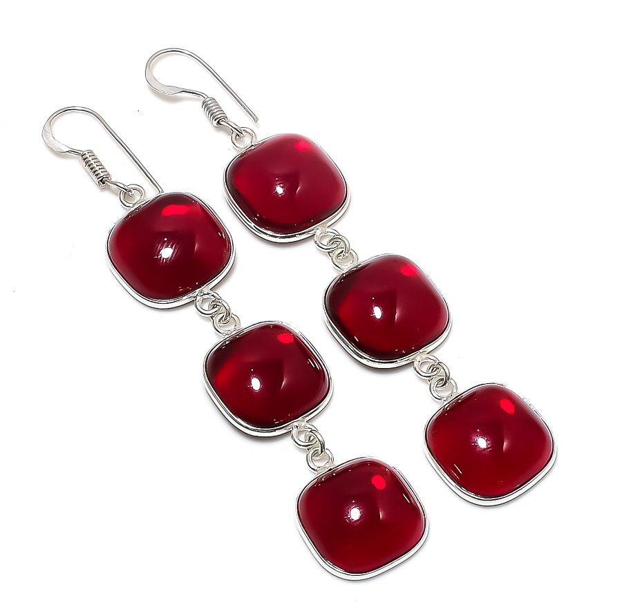 Ювелирные серьги из стерлингового серебра 925 пробы с натуральным мозамбикским гранатом 2,96 дюйма s6D64
Ювелирные серьги из стерлингового серебра 925 пробы с натуральным мозамбикским гранатом 2,96 дюйма s6D64