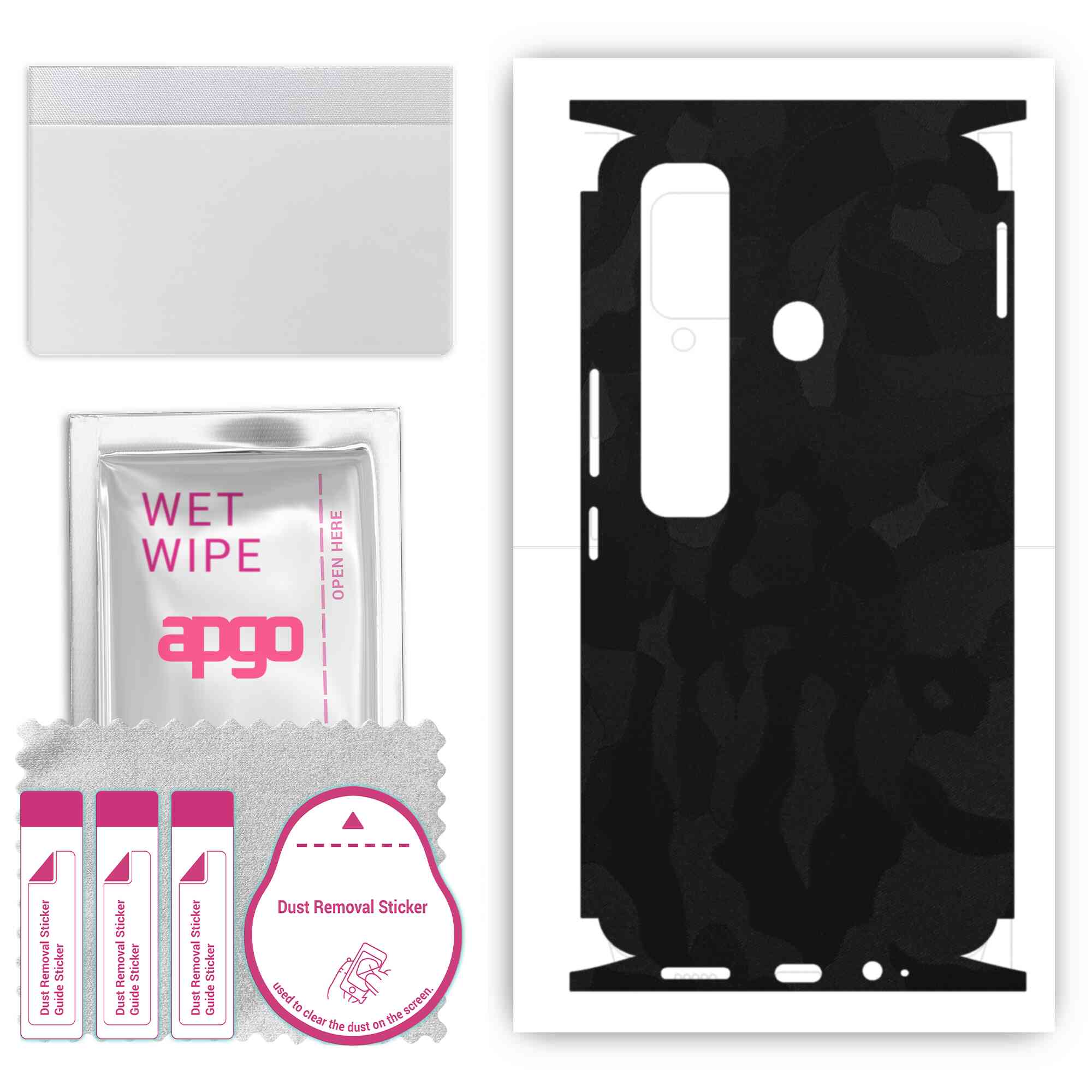 Apgo Protective Skin Sticker for the back+sides compatible with Tecno Spark 7 Pro, Full Wrap Film, Foil, Vinyl - Pattern Black Camo
Apgo Protective Skin Sticker for the back+sides compatible with Tecno Spark 7 Pro, Full Wrap Film, Foil, Vinyl - Pattern Black Camo
