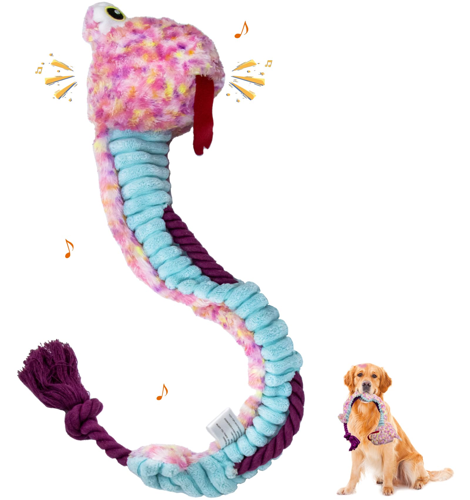 Flechazo Dog Прочная пищащая мягкая игрушка для средних и крупных собак, маленькая, (змея) розовый
Flechazo Dog Прочная пищащая мягкая игрушка для средних и крупных собак, маленькая, (змея) розовый