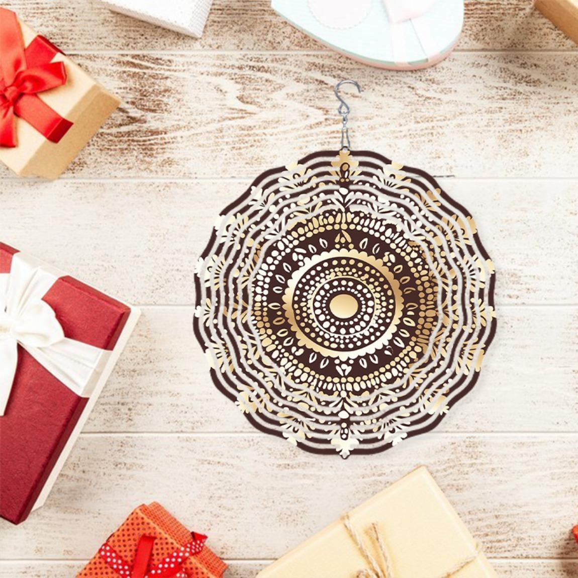 Golden Mandala Metal Wind Spinner Chime Outdoor Garden Decor Rotating Windmill Art No Power Needed Easy Installation
Golden Mandala Metal Wind Spinner Chime Outdoor Garden Decor Rotating Windmill Art No Power Needed Easy Installation
