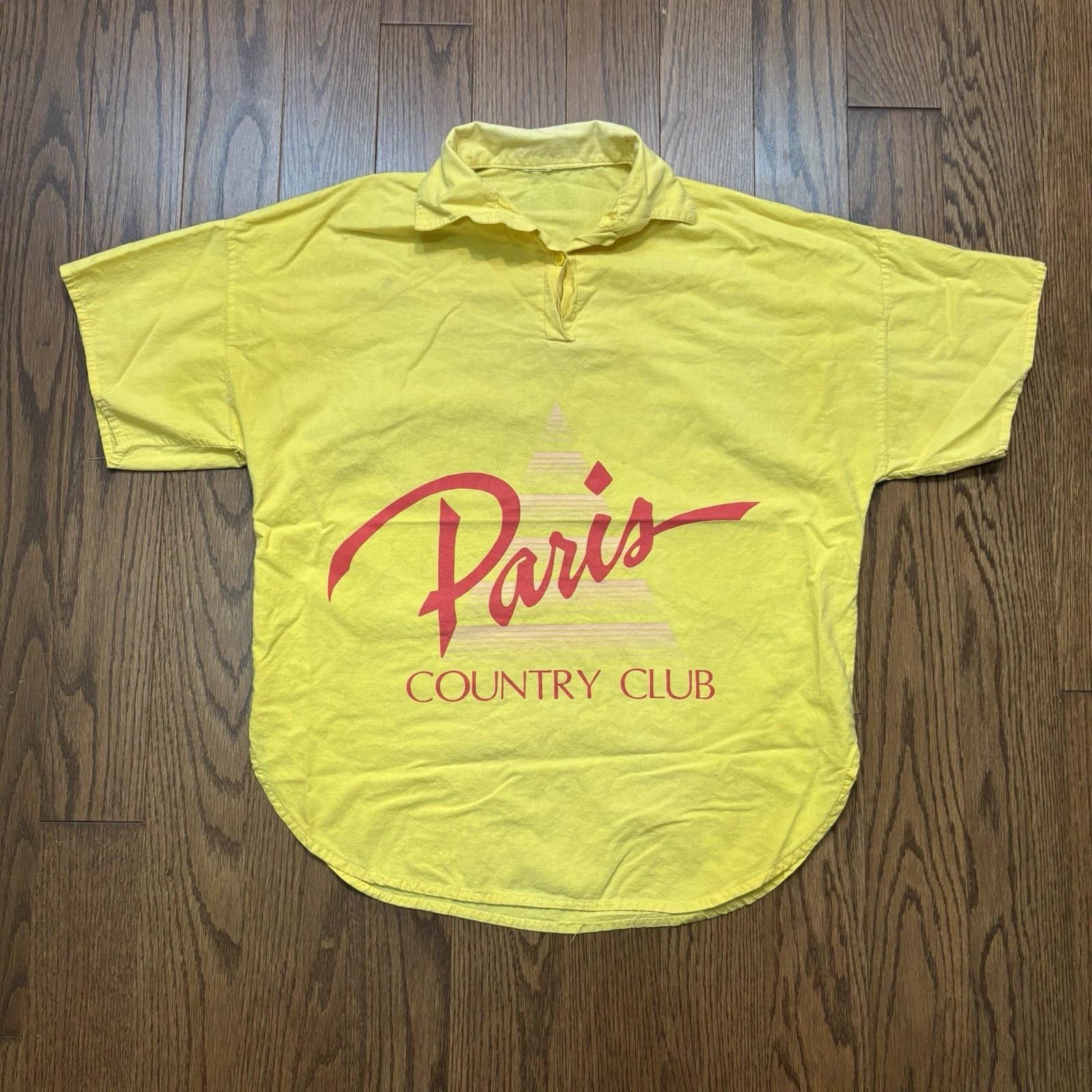 Винтажная футболка-поло Paris Country Club 80-х годов, желто-розовая, с настоящим принтом, мужская, размер Medium S
Винтажная футболка-поло Paris Country Club 80-х годов, желто-розовая, с настоящим принтом, мужская, размер Medium S