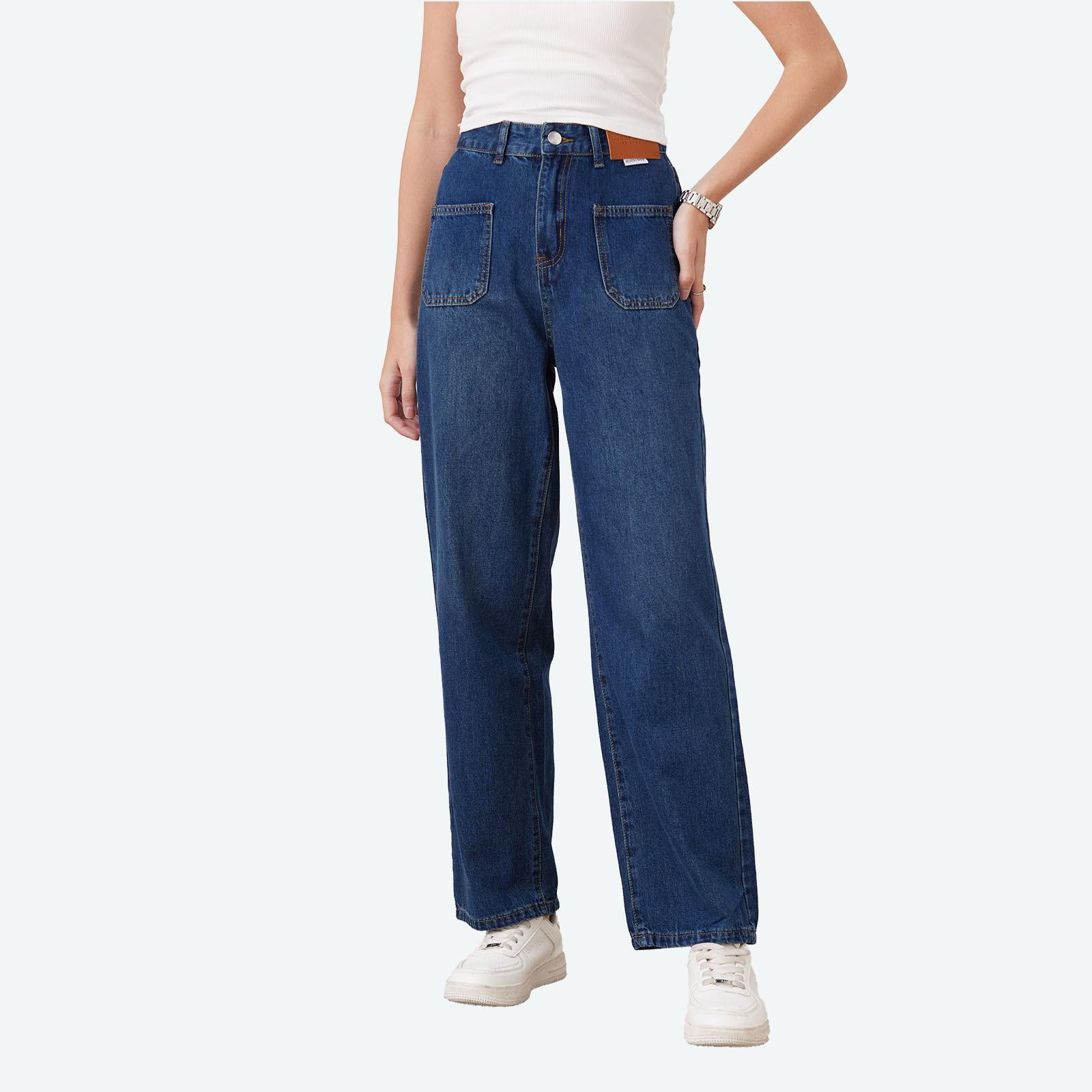 Women s High Waist Pocket Slim Straight Jeans Loose Wide Leg Casual Pants XXL синій
Women s High Waist Pocket Slim Straight Jeans Loose Wide Leg Casual Pants XXL синій
