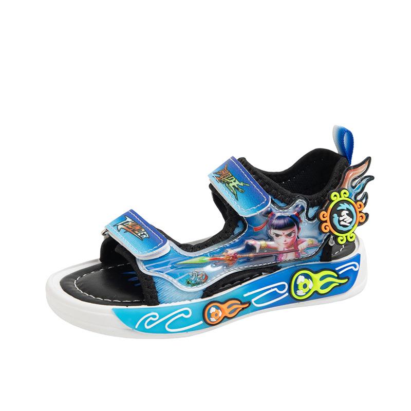 Summer Non Slip Soft Sole Boys Sandals Cartoon Nezha Kids Beach Shoes Breathable Baby Casual Footwear size 37 синій
Summer Non Slip Soft Sole Boys Sandals Cartoon Nezha Kids Beach Shoes Breathable Baby Casual Footwear size 37 синій