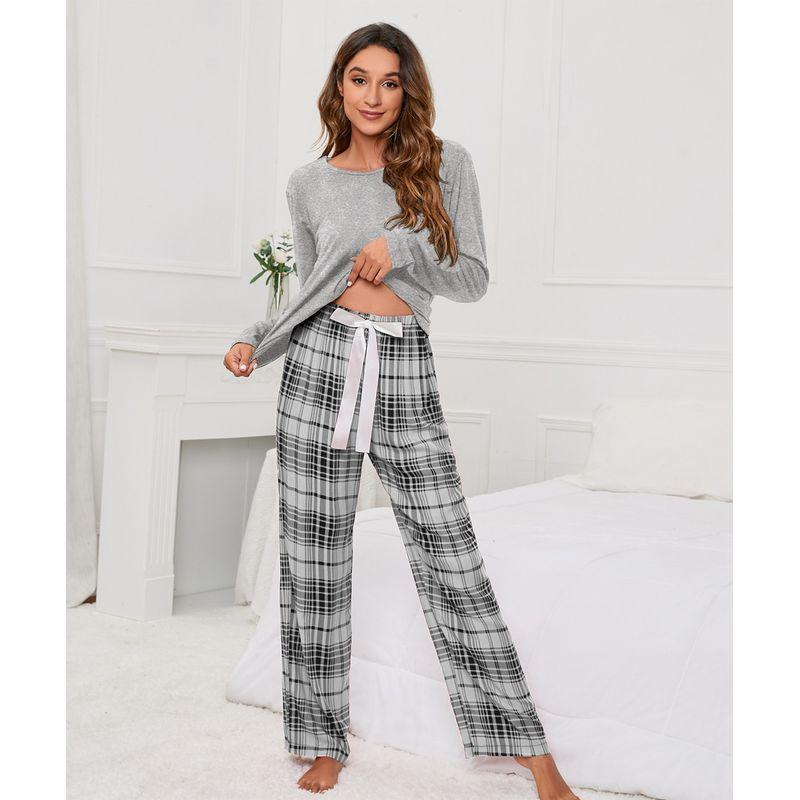 2025 Круглый вырез Т-образная Принтованная Повседневная Пижама Grey L
2025 Круглый вырез Т-образная Принтованная Повседневная Пижама Grey L