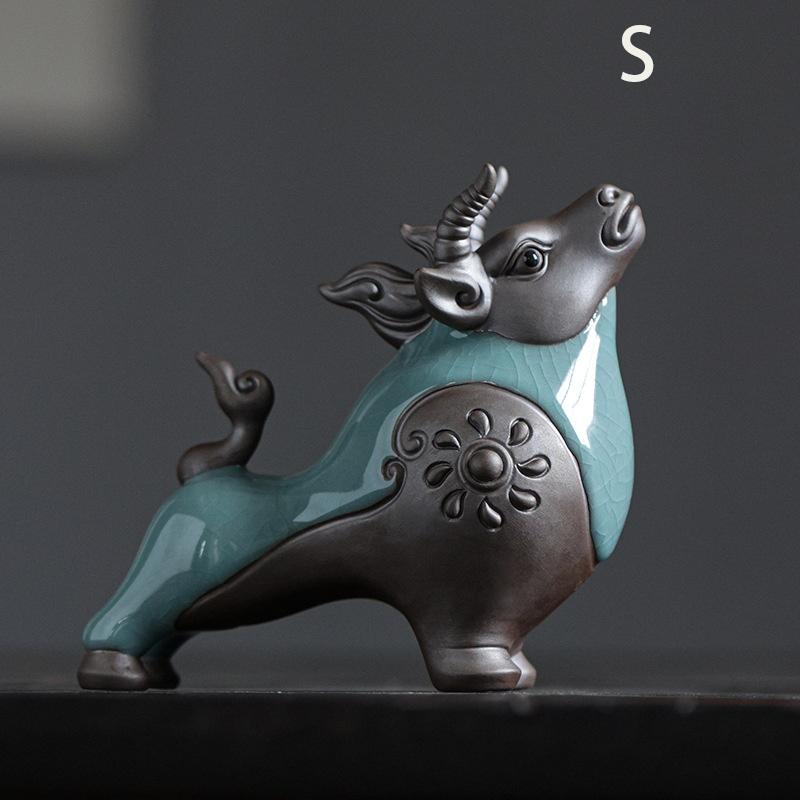 Ceramics Zodiac animal cattle sculptures and Figurines Chinese Home Room Office Wealth Luck Feng Shui Decor figurine
Ceramics Zodiac animal cattle sculptures and Figurines Chinese Home Room Office Wealth Luck Feng Shui Decor figurine