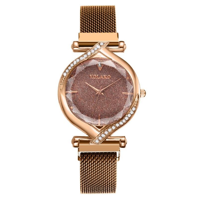 Popular fashion diamond-encrusted women s watch women s watch quartz iron magnet magnetic magnet women s model рожевий колір золота
Popular fashion diamond-encrusted women s watch women s watch quartz iron magnet magnetic magnet women s model рожевий колір золота