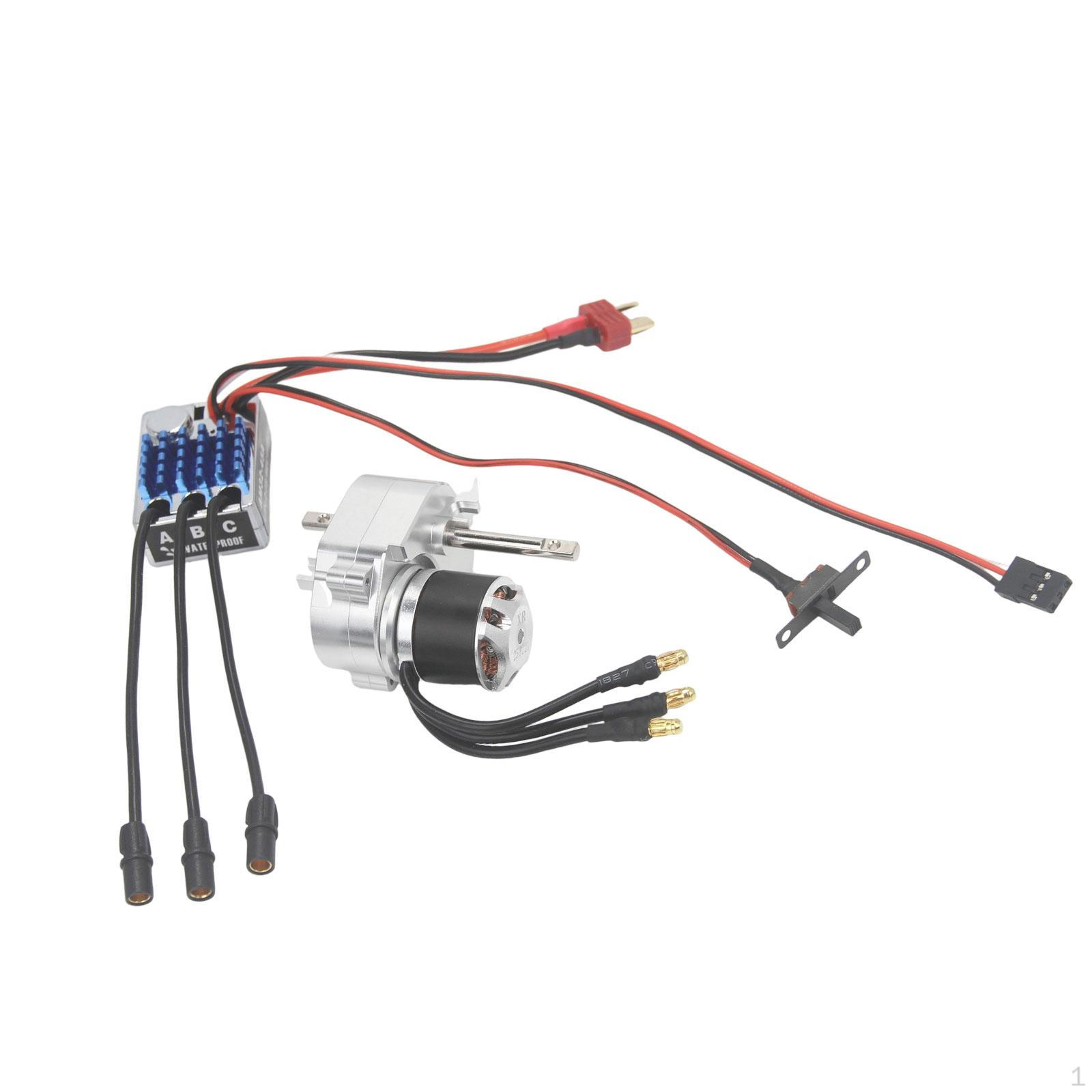 Комплект щіткового двигуна, повністю металевого редуктора та ESC - Аксесуари 1/12 масштабний RC автомобіль, легка установка 2322600KV Silver Color T
Комплект щіткового двигуна, повністю металевого редуктора та ESC - Аксесуари 1/12 масштабний RC автомобіль, легка установка 2322600KV Silver Color T