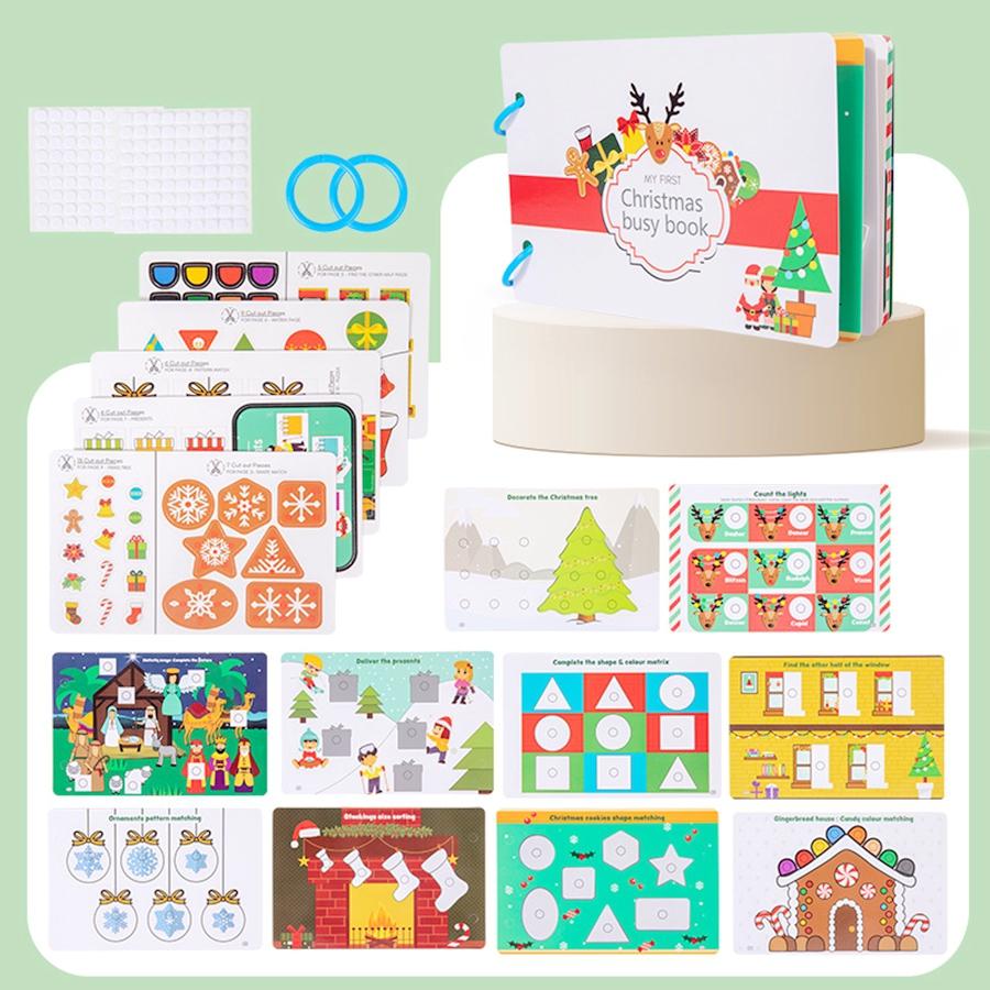 Diy Durable Sticker Book For Toddler Montessori Fine Motor Training Plaything Christmas/Halloween Party Plaything Multi-Scene Sticker Toys
Diy Durable Sticker Book For Toddler Montessori Fine Motor Training Plaything Christmas/Halloween Party Plaything Multi-Scene Sticker Toys
