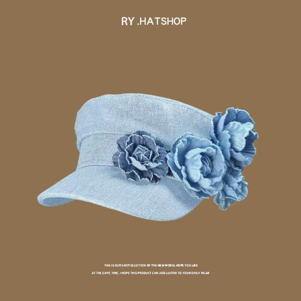 Korean Style Denim Flower Embroidered Navy Cap For Women Spring Summer LightBlue
Korean Style Denim Flower Embroidered Navy Cap For Women Spring Summer LightBlue