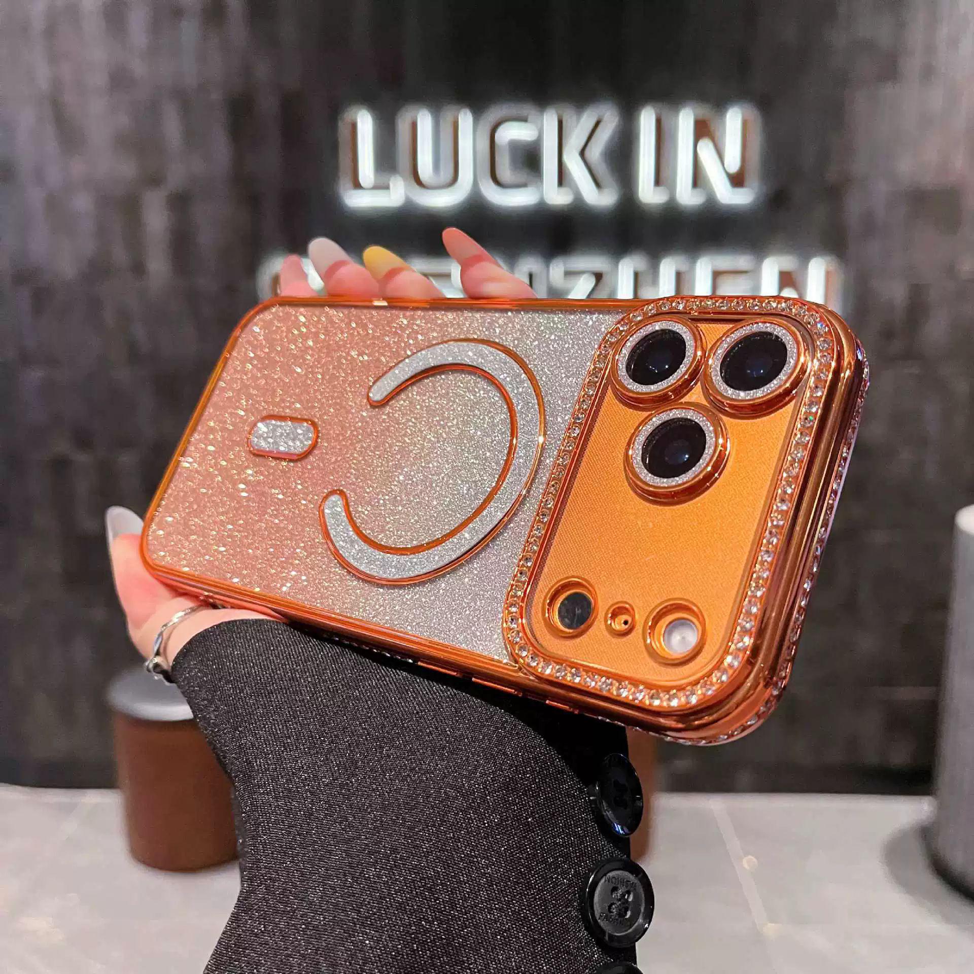 Advanced Glitter Rhinestone Magnetic Anti-drop Phone Case for Apple iPhone 14/13 ProMax iPhone 16 Pro
Advanced Glitter Rhinestone Magnetic Anti-drop Phone Case for Apple iPhone 14/13 ProMax iPhone 16 Pro
