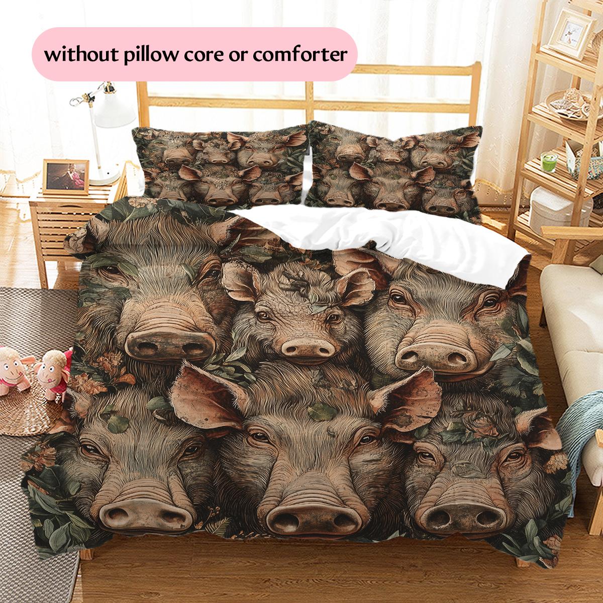 Warthog and Plants Pattern Bedding Home Decoration Birthday Gift (1 * duvet cover + 2 * pillowcase, without core) 135x200cm
Warthog and Plants Pattern Bedding Home Decoration Birthday Gift (1 * duvet cover + 2 * pillowcase, without core) 135x200cm