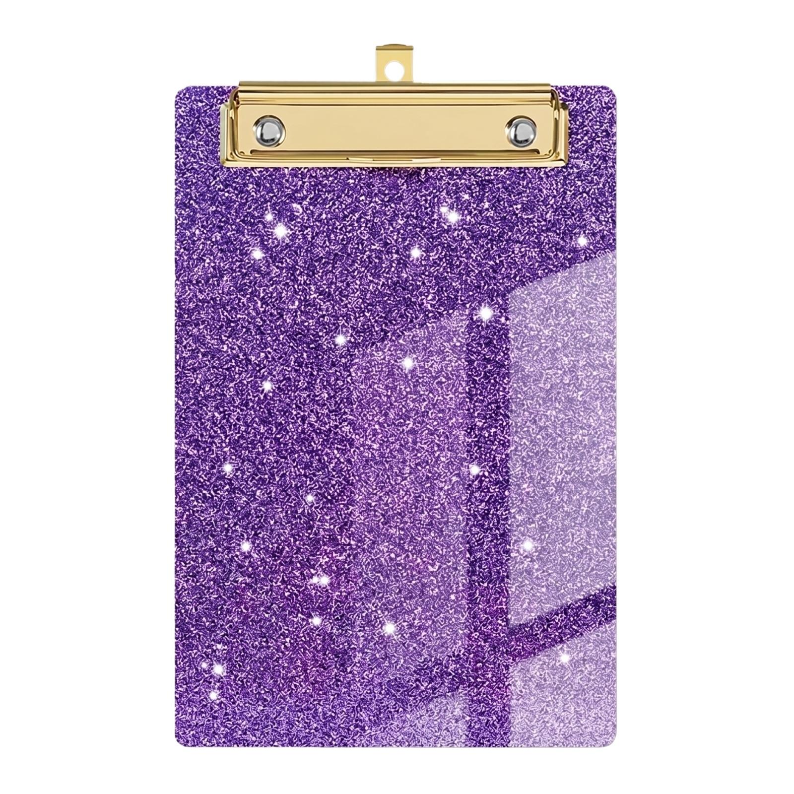 Glitter Acrylic Clipboard with Metal Clip for Office School Use Lightweight Portable Document Holder Writing Board one size фиолетовый
Glitter Acrylic Clipboard with Metal Clip for Office School Use Lightweight Portable Document Holder Writing Board one size фиолетовый