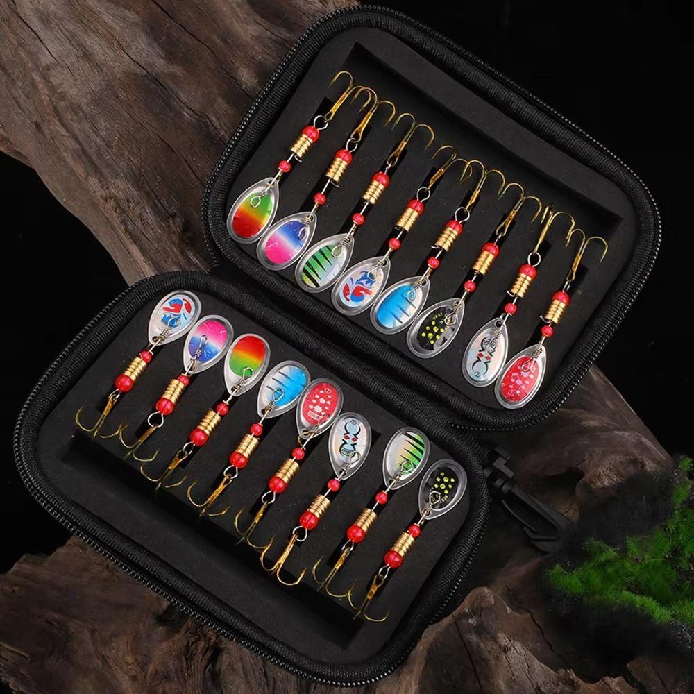 Storage Case Spinners Fishing Lure Rotating Glitter EVA Fishing Bag Pike Bass Trout 16pcs 1 box
Storage Case Spinners Fishing Lure Rotating Glitter EVA Fishing Bag Pike Bass Trout 16pcs 1 box
