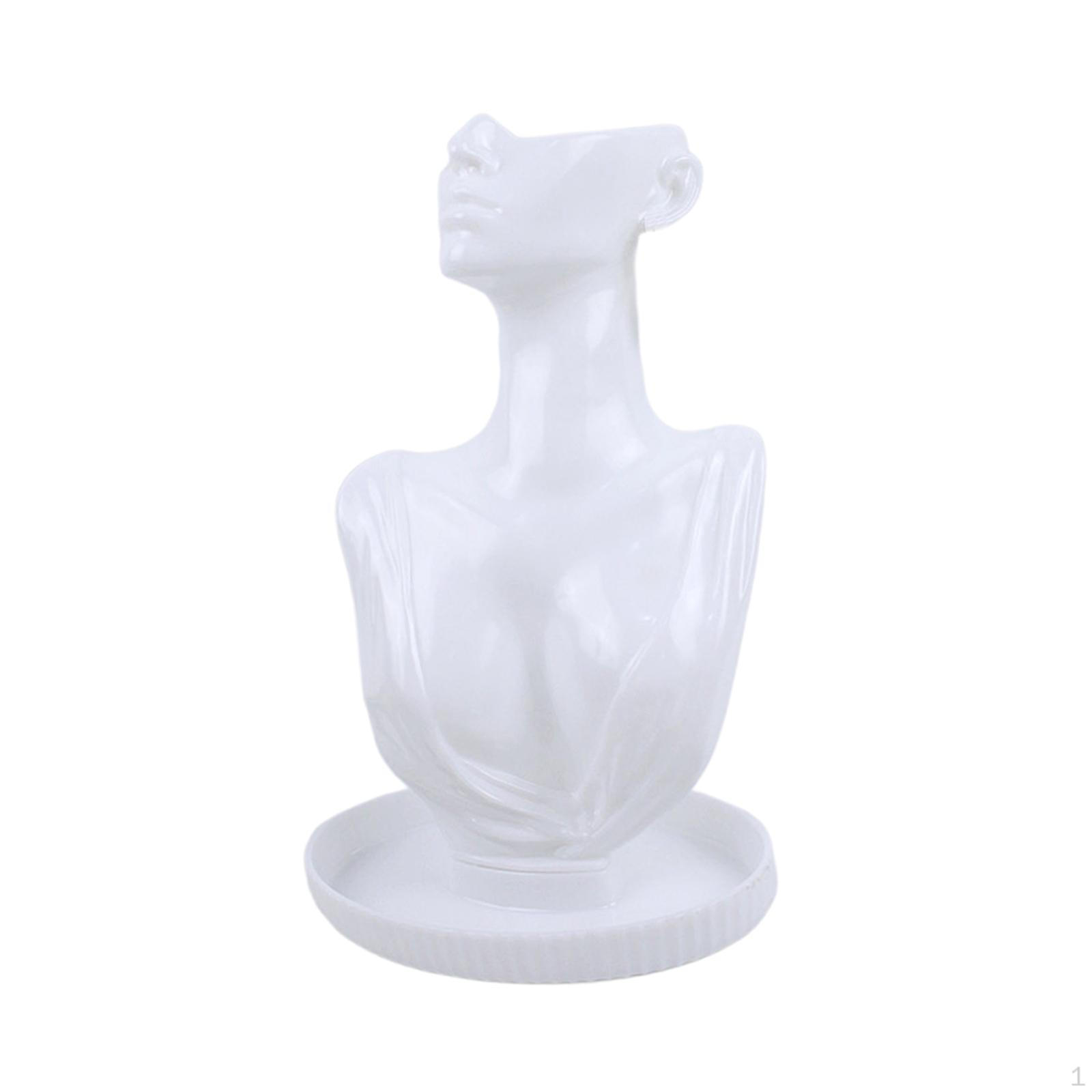 Элегантное ожерелье, цепочка, ювелирные изделия, бюст, подставка для дисплея для столешницы белый