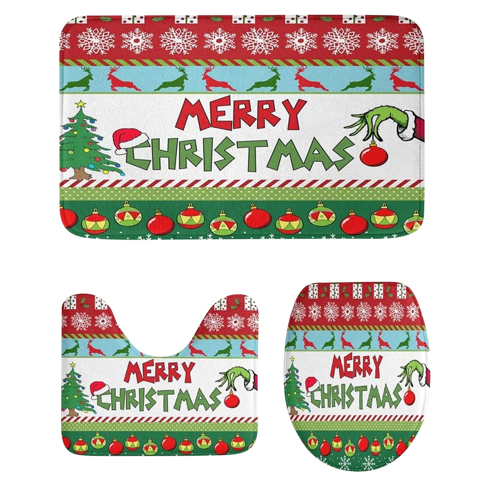 Рождественский снеговик с принтом коврик для туалета и ванной комнаты и занавеска для душа, набор из трех предметов One Size белый
Рождественский снеговик с принтом коврик для туалета и ванной комнаты и занавеска для душа, набор из трех предметов One Size белый